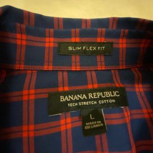 BR Men's Large Tall Slim Fit Dress Shirt